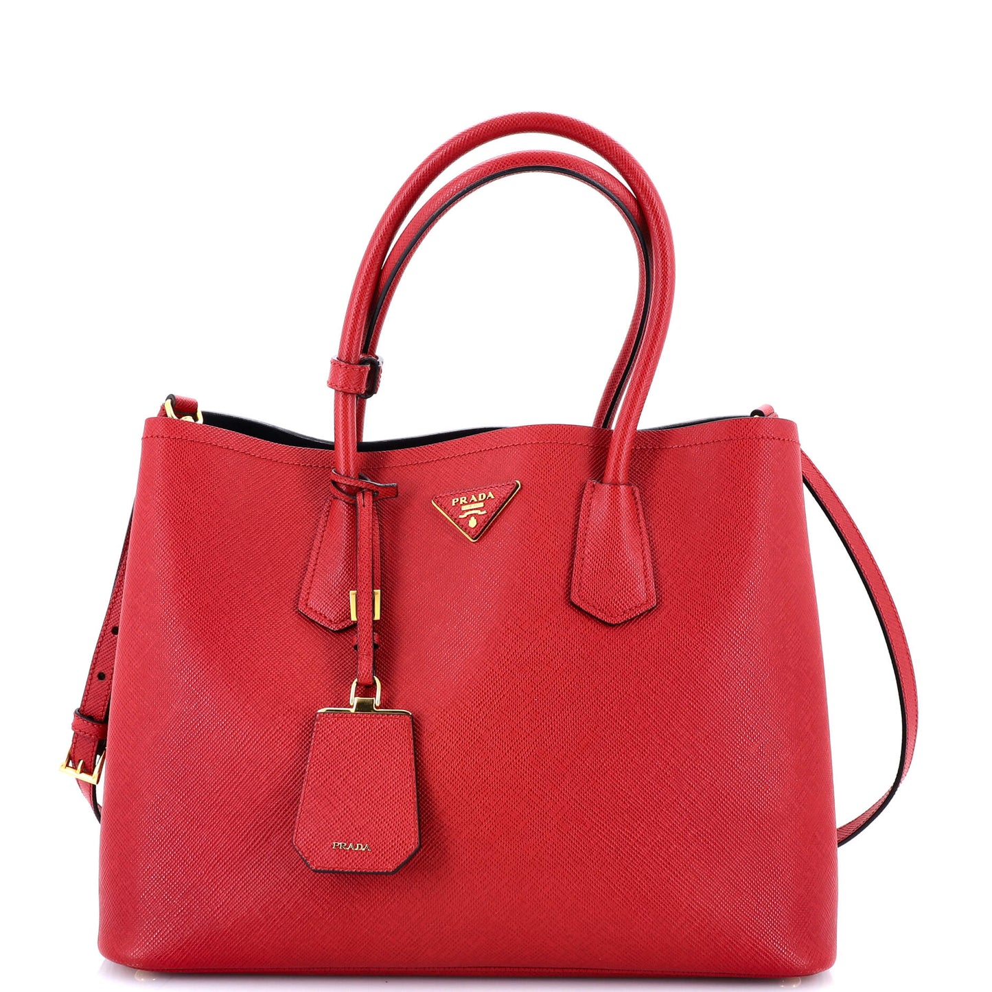 Cuir Double Tote Saffiano Leather Large