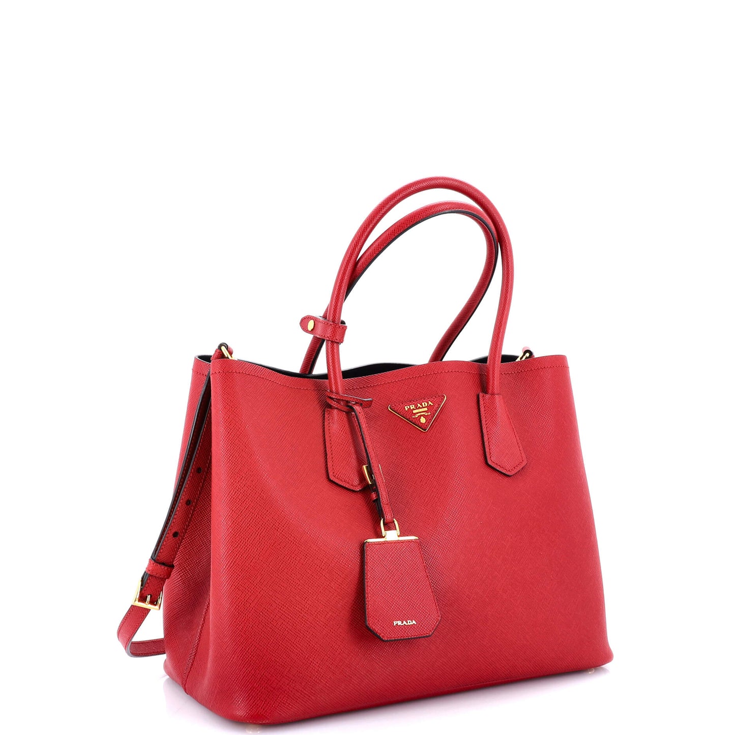 Cuir Double Tote Saffiano Leather Large