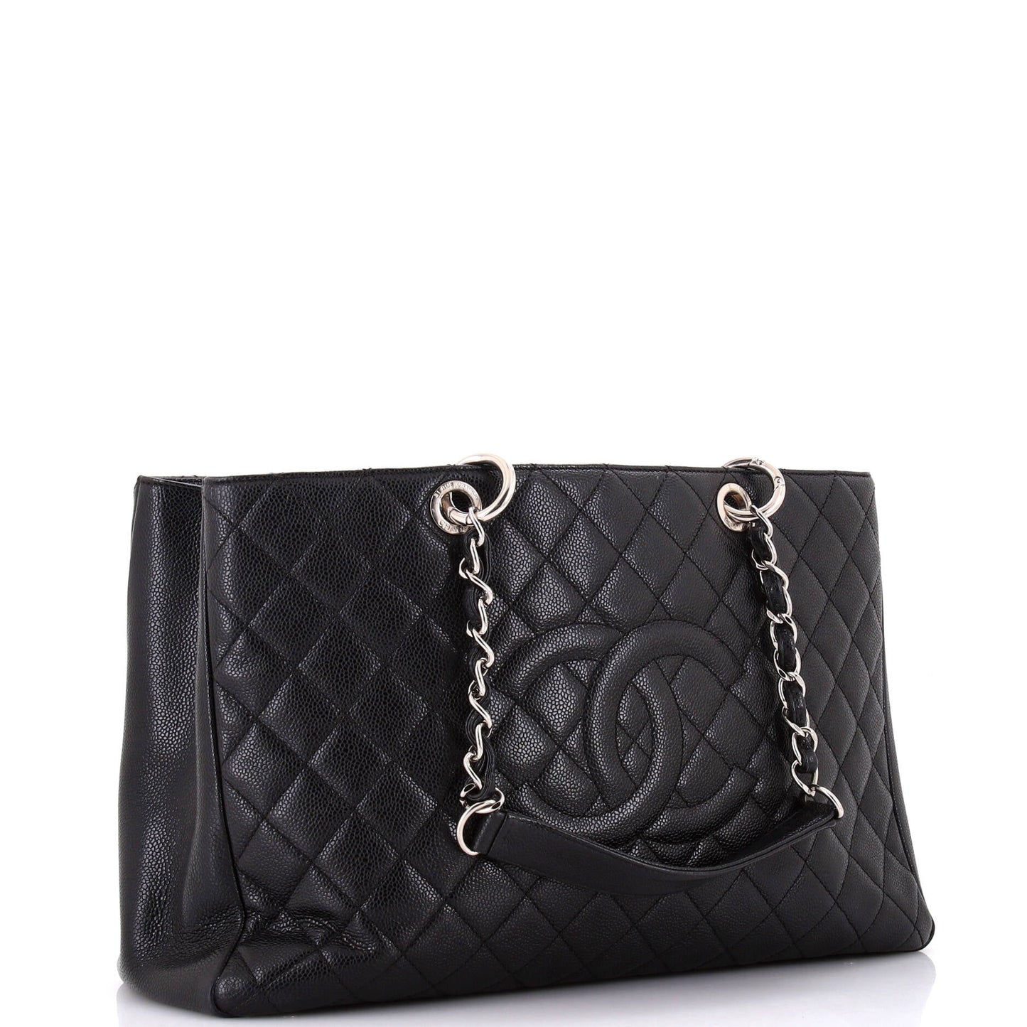 Grand Shopping Tote Quilted Caviar XL