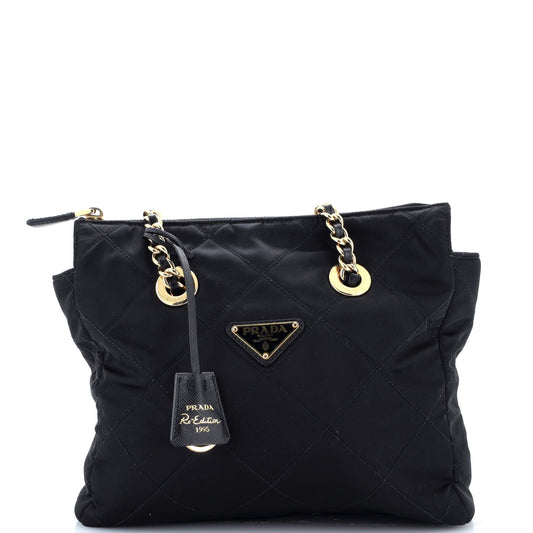 Re-Edition 1995 Chain Tote Quilted Re-Nylon Small