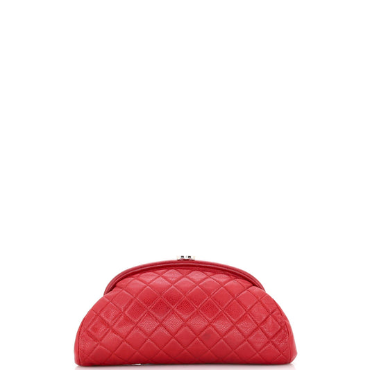 Timeless Clutch Quilted Caviar