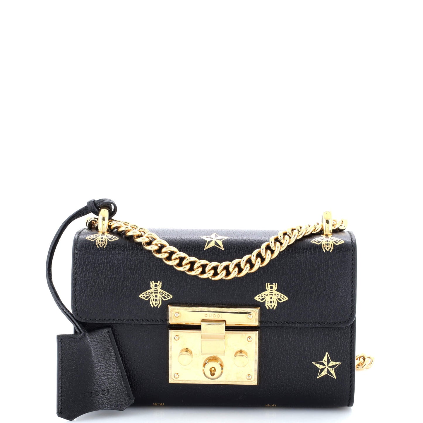 Padlock Shoulder Bag Printed Leather Small