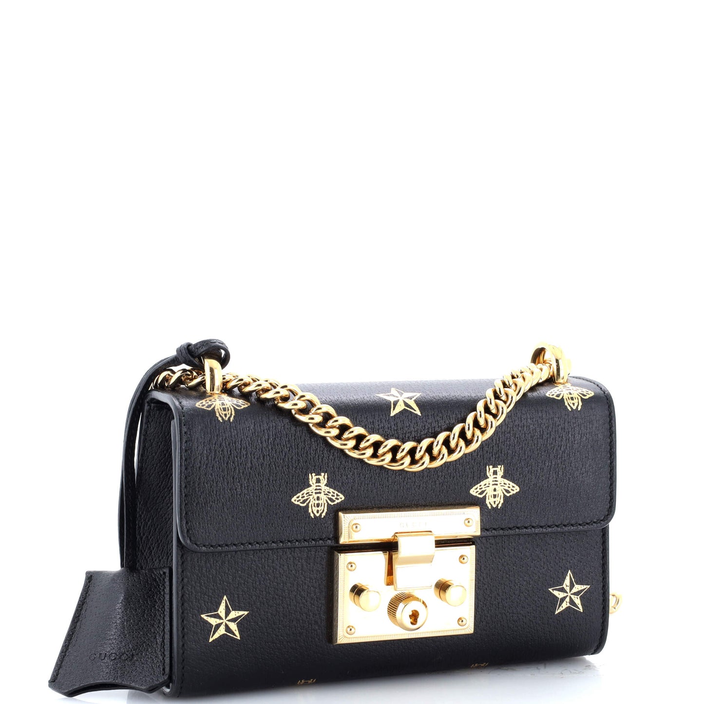 Padlock Shoulder Bag Printed Leather Small