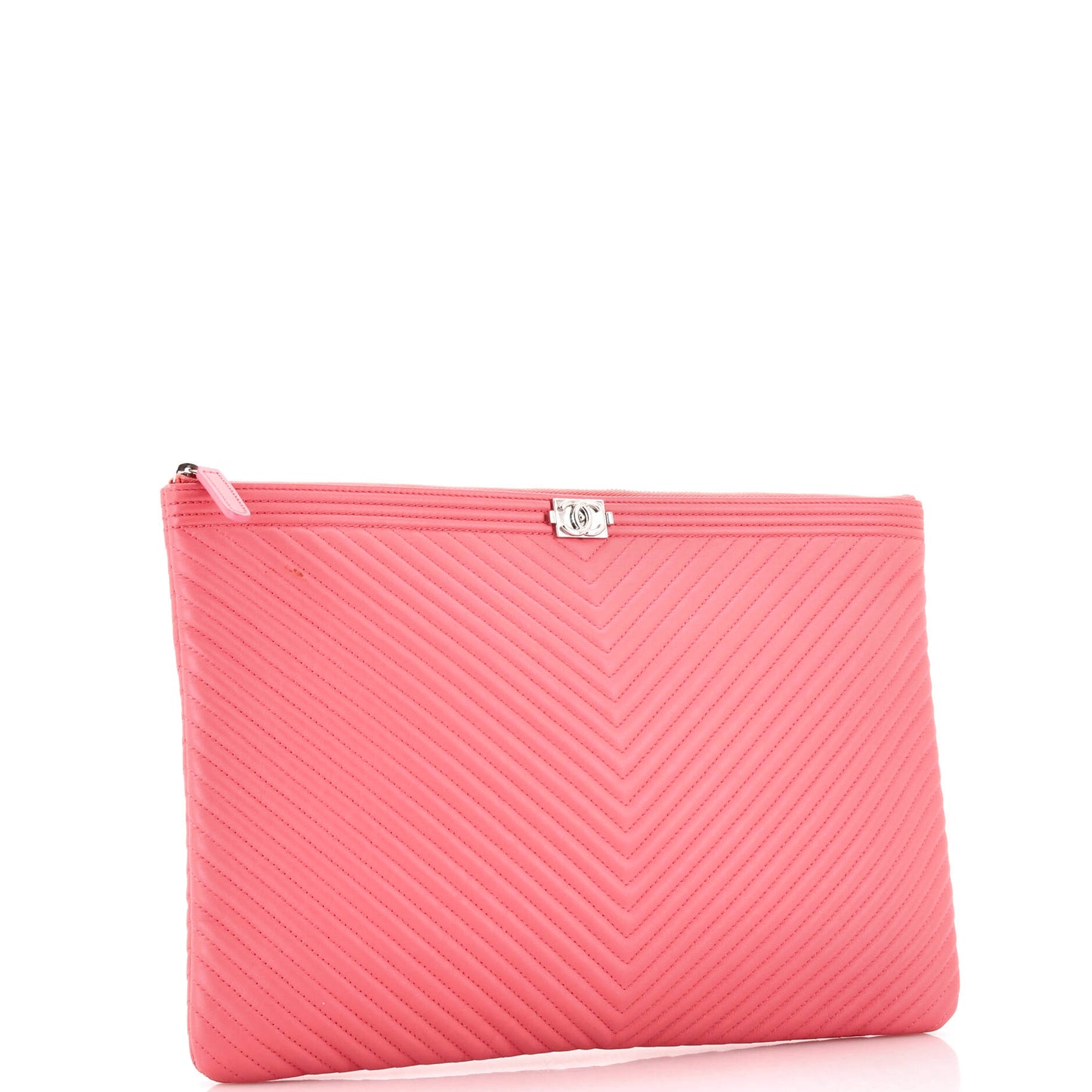 Boy O Case Clutch Chevron Lambskin Large