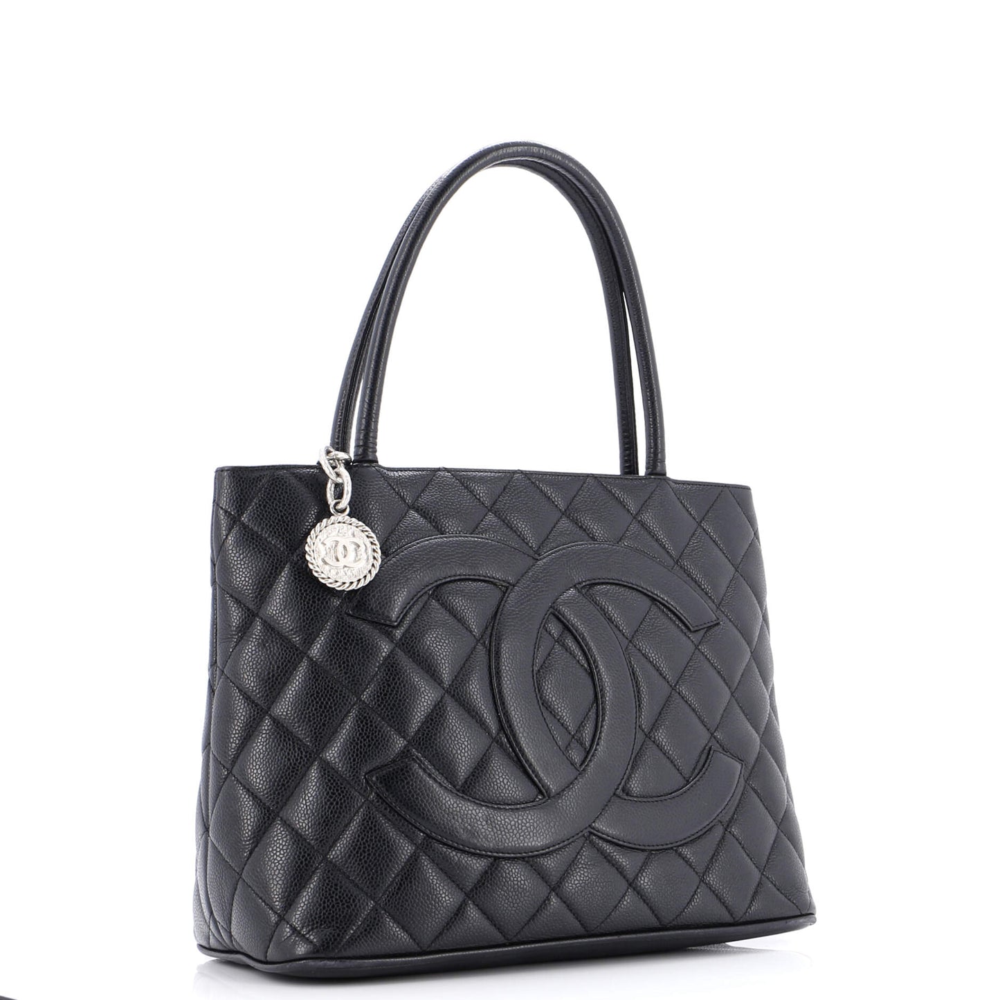 Medallion Tote Quilted Caviar