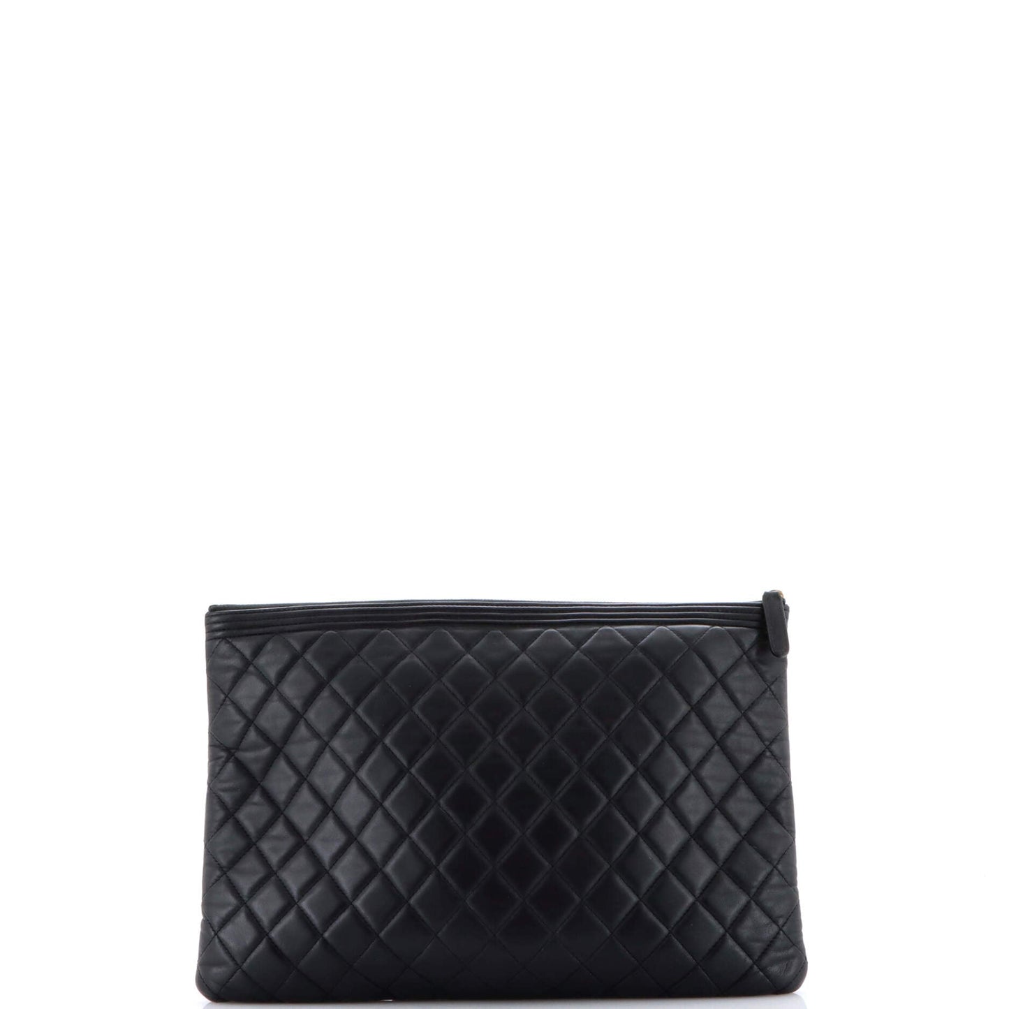 Boy O Case Clutch Quilted Lambskin Large