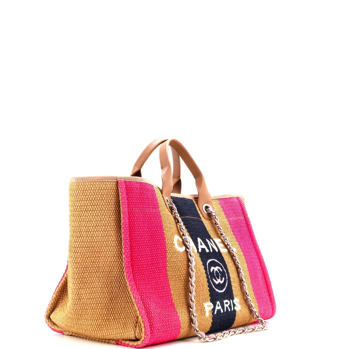 Deauville Tote Striped Viscose Canvas Medium