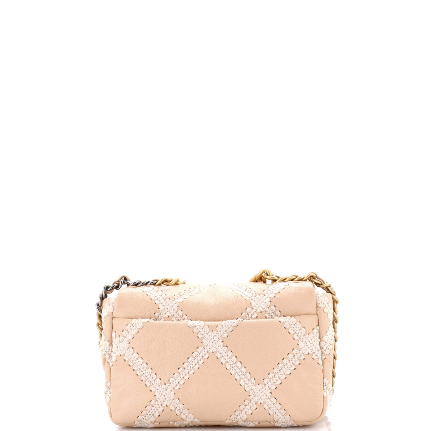 19 Flap Bag Crochet Quilted Calfskin Medium