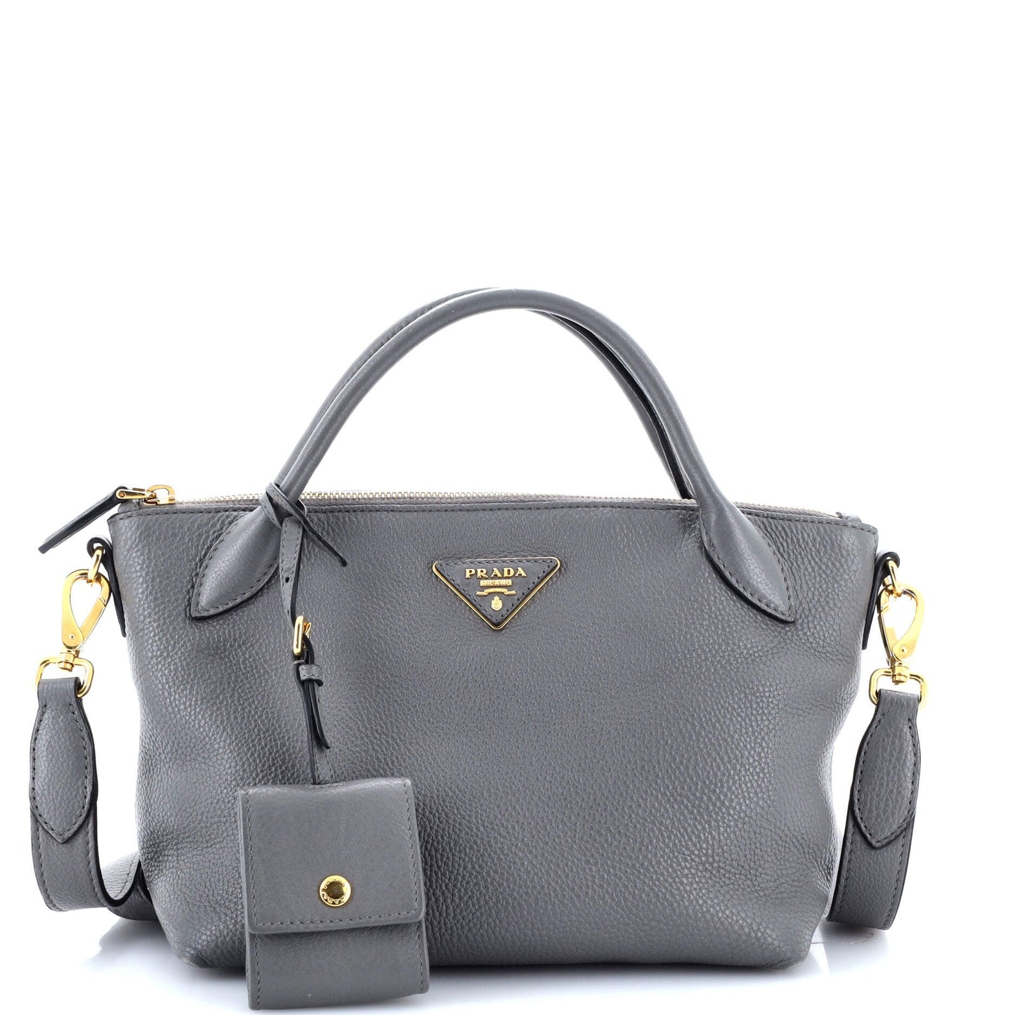 Dual Strap Zip Tote Vitello Daino Small