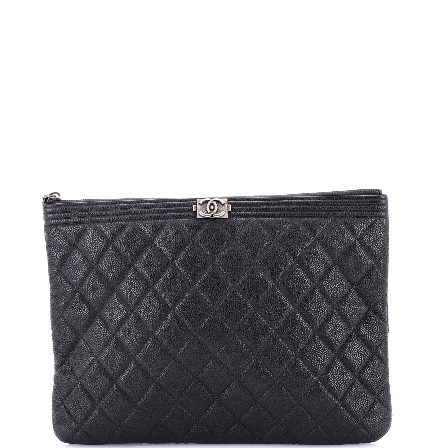 Boy O Case Clutch Quilted Caviar Medium