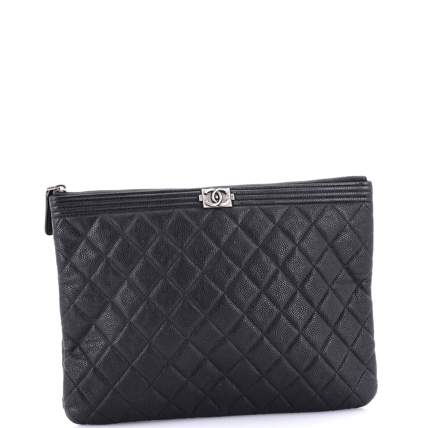 Boy O Case Clutch Quilted Caviar Medium