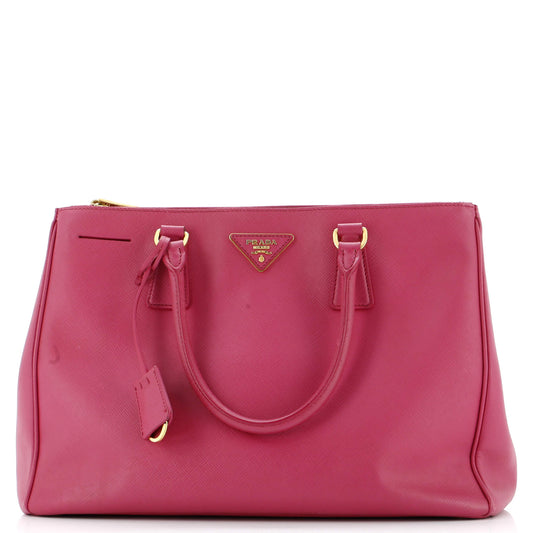 Double Zip Lux Tote Saffiano Leather Medium