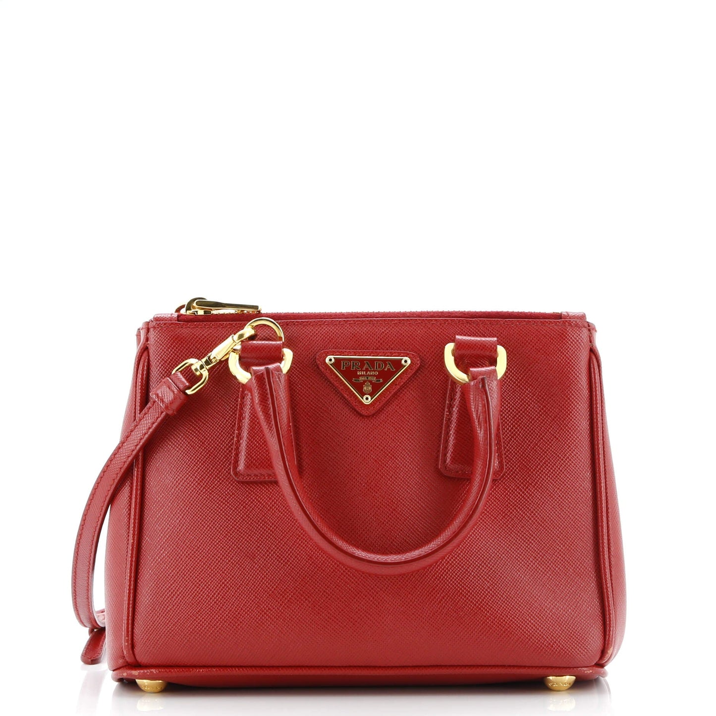 Galleria Double Zip Tote Saffiano Leather Mini