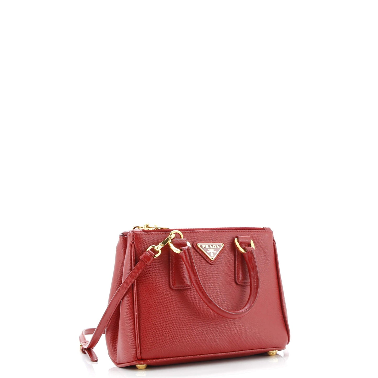 Galleria Double Zip Tote Saffiano Leather Mini