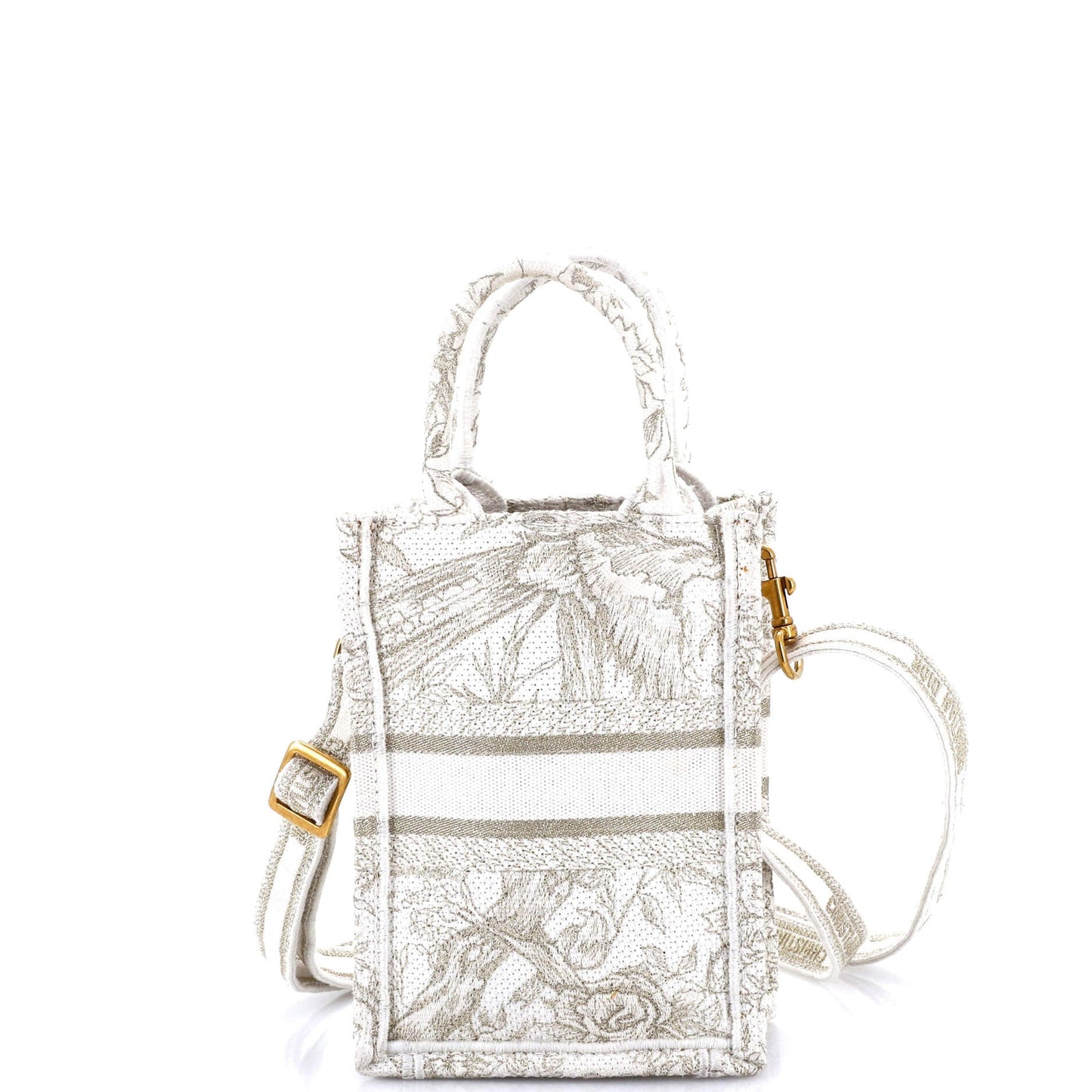 Book Tote Phone Bag Embroidered Canvas Mini