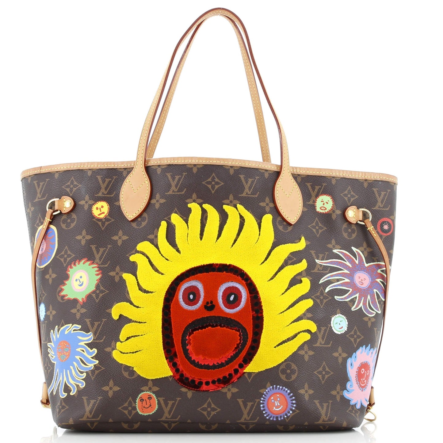 Neverfull NM Tote Yayoi Kusama Embroidered My Eternal Soul Monogram Canvas MM