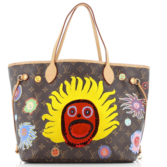 Neverfull NM Tote Yayoi Kusama Embroidered My Eternal Soul Monogram Canvas MM