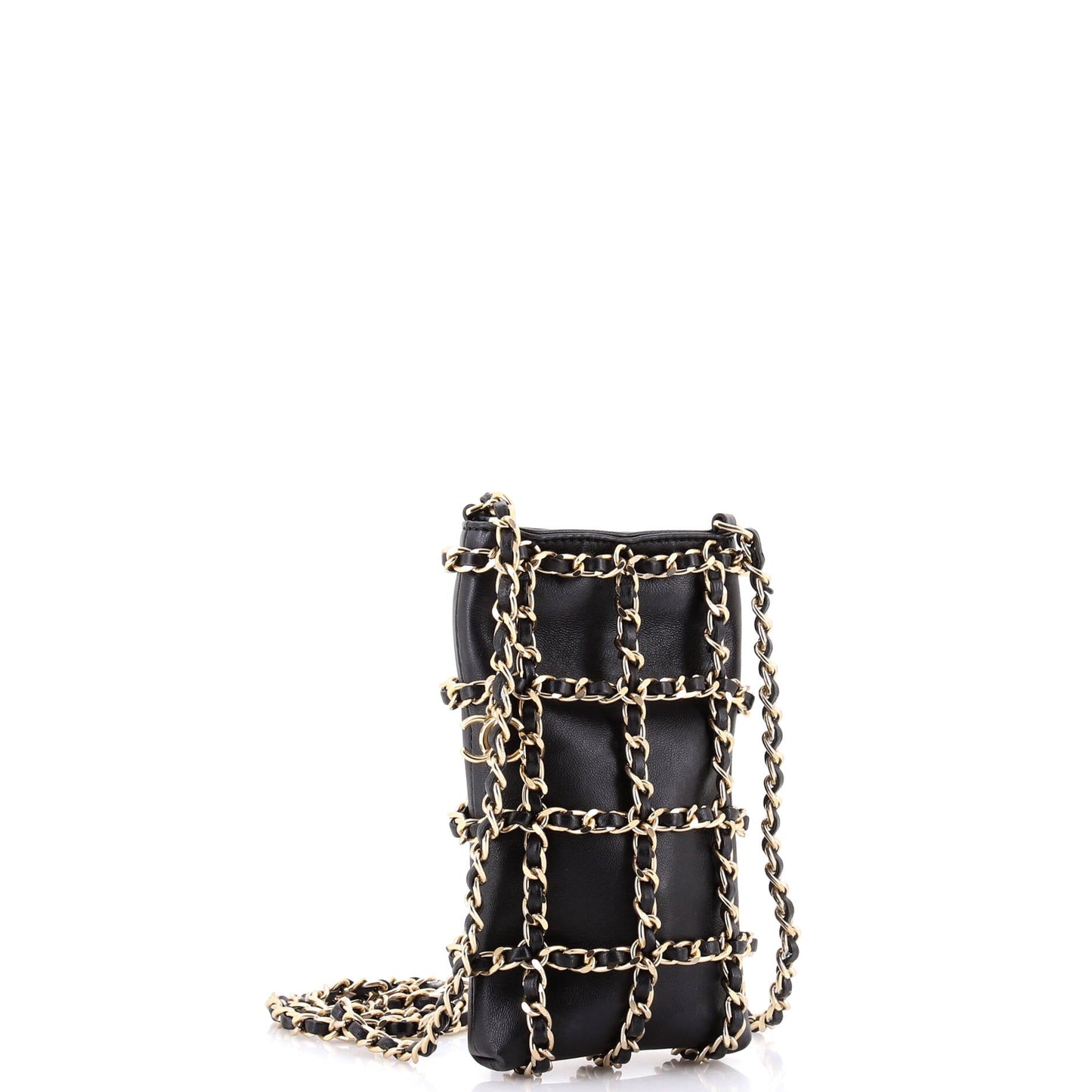 Tech Me Out Clutch With Chain Lambskin