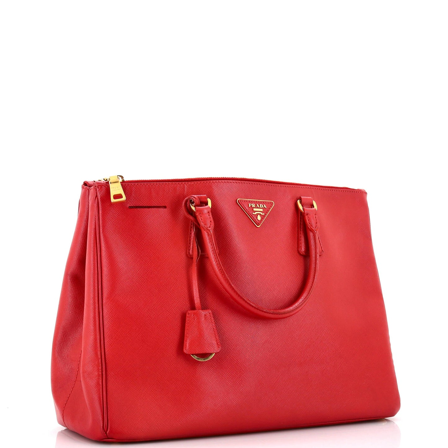 Double Zip Lux Tote Saffiano Leather Large