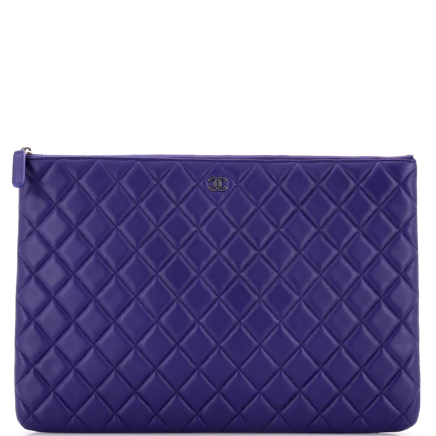 O Case Clutch Quilted Lambskin Large