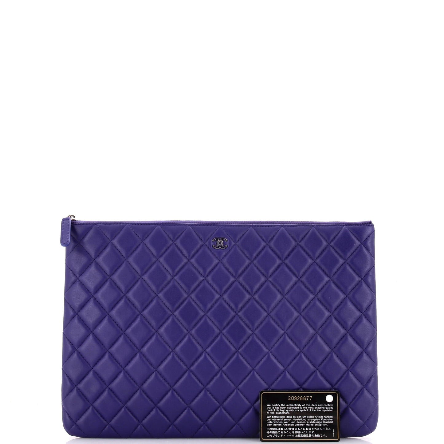 O Case Clutch Quilted Lambskin Large