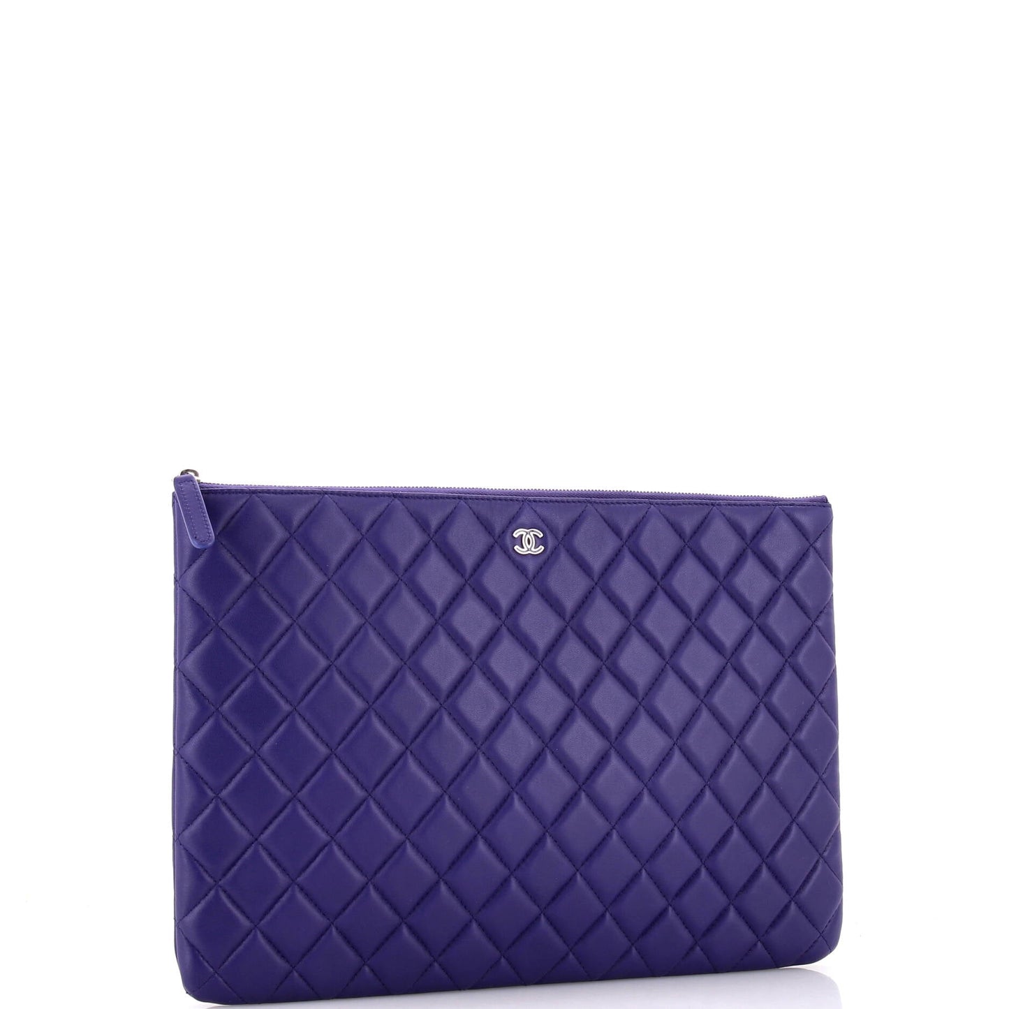 O Case Clutch Quilted Lambskin Large