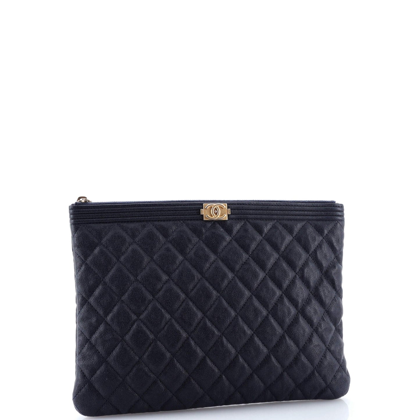 Boy O Case Clutch Quilted Caviar Medium
