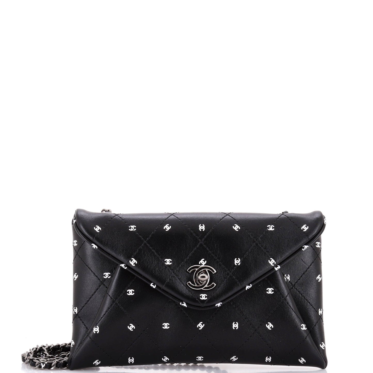 CC Envelope Chain Clutch Printed Lambskin