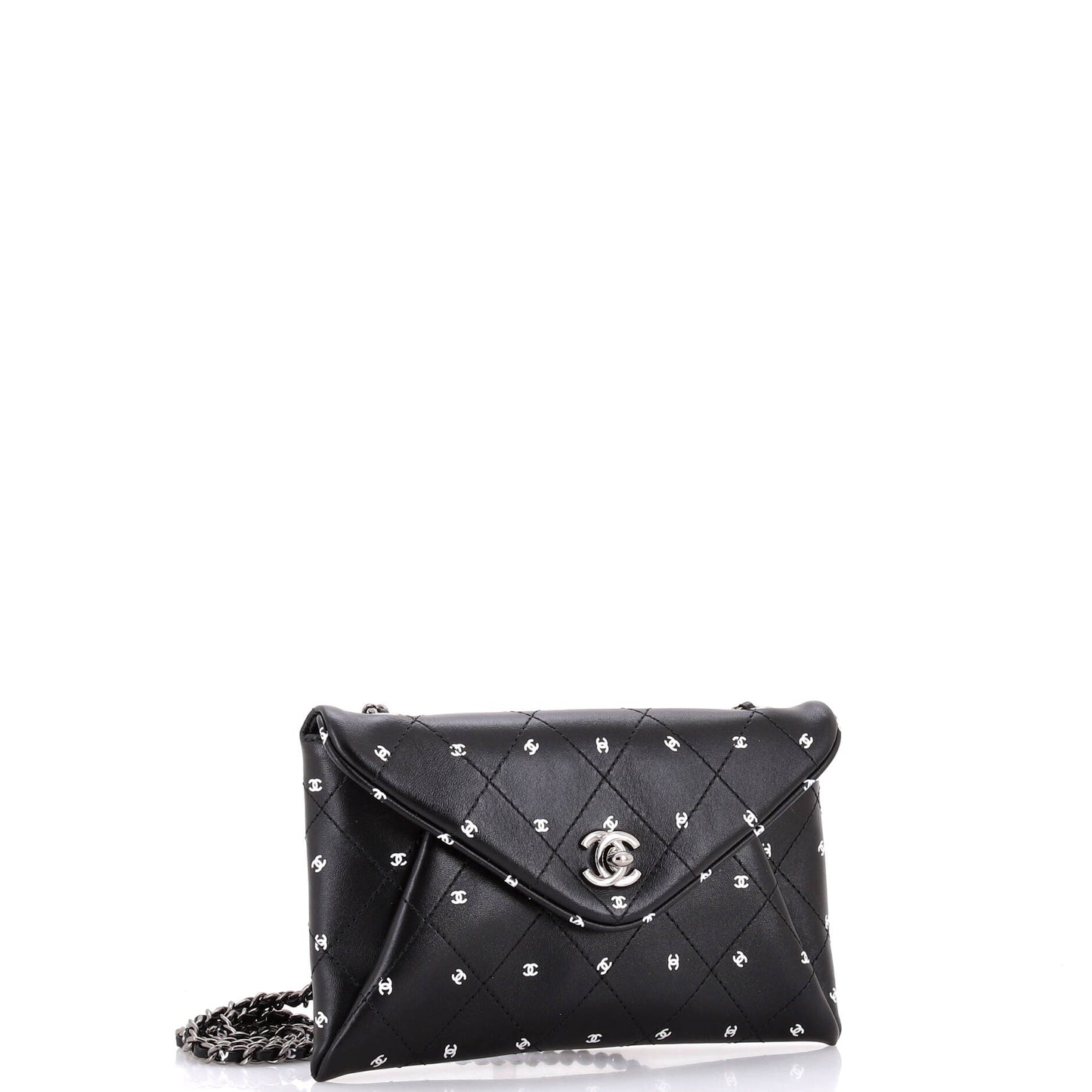 CC Envelope Chain Clutch Printed Lambskin