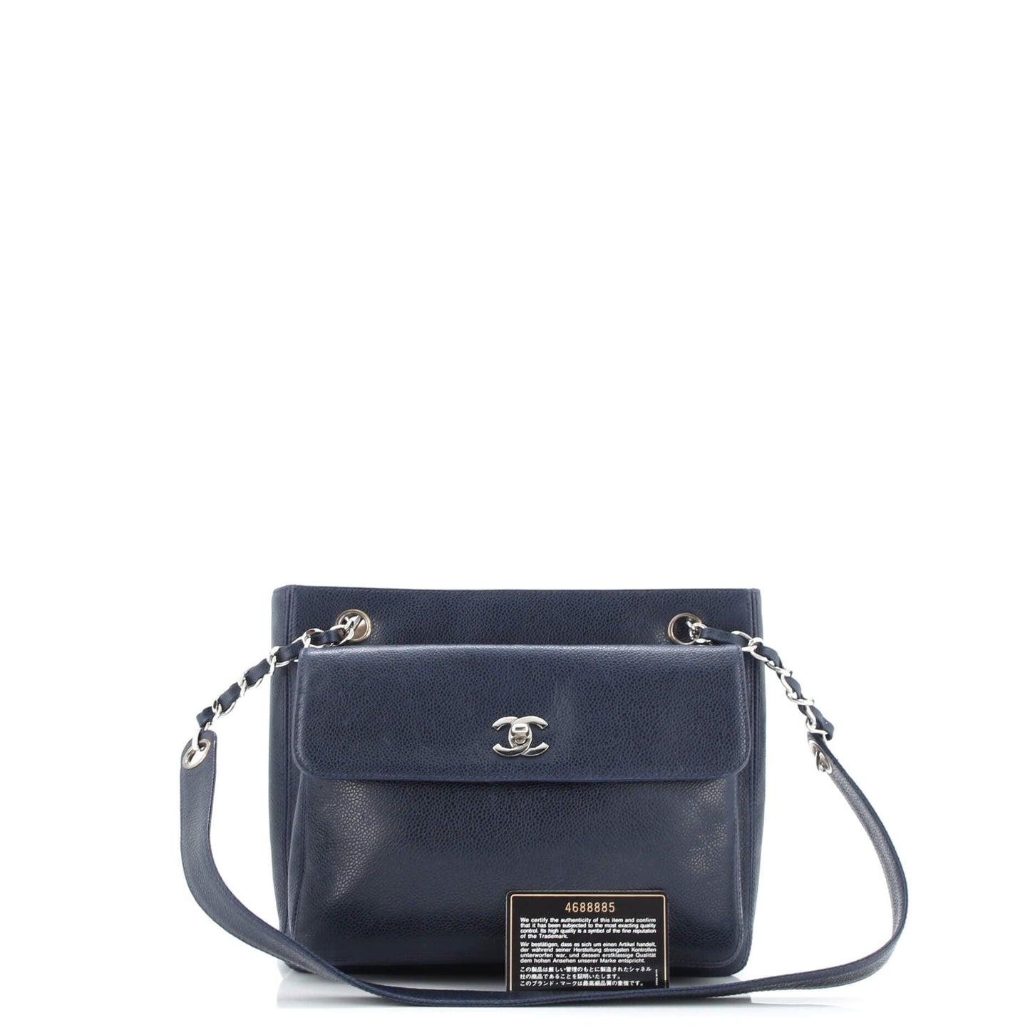 Vintage Front Pocket Tote Caviar Small