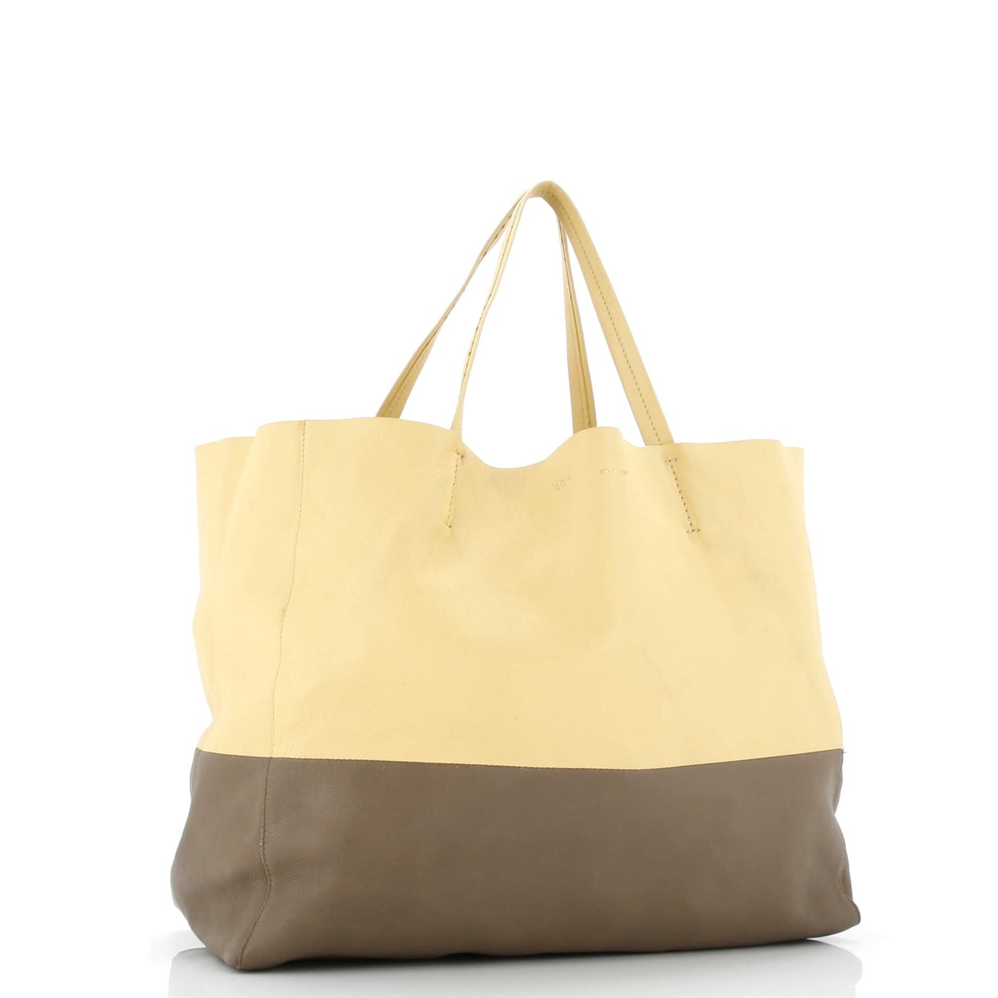 Horizontal Bi-Cabas Tote Leather Large