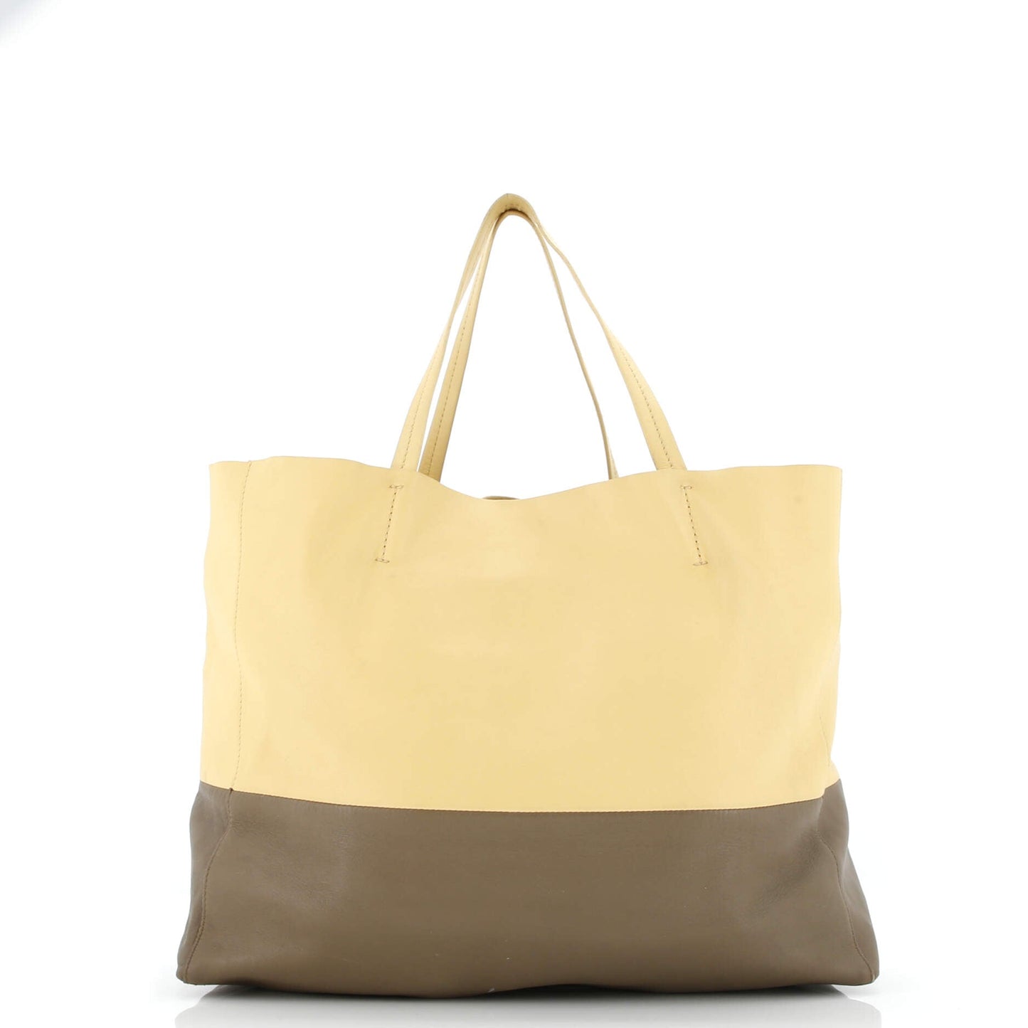 Horizontal Bi-Cabas Tote Leather Large
