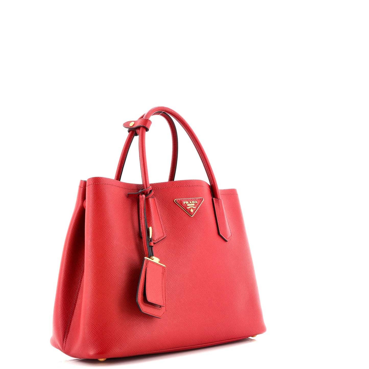 Cuir Double Tote Saffiano Leather Medium