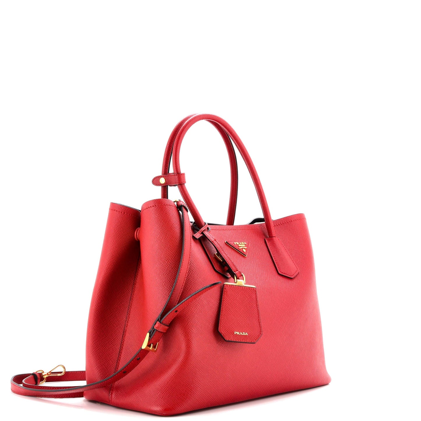 Cuir Double Tote Saffiano Leather Large