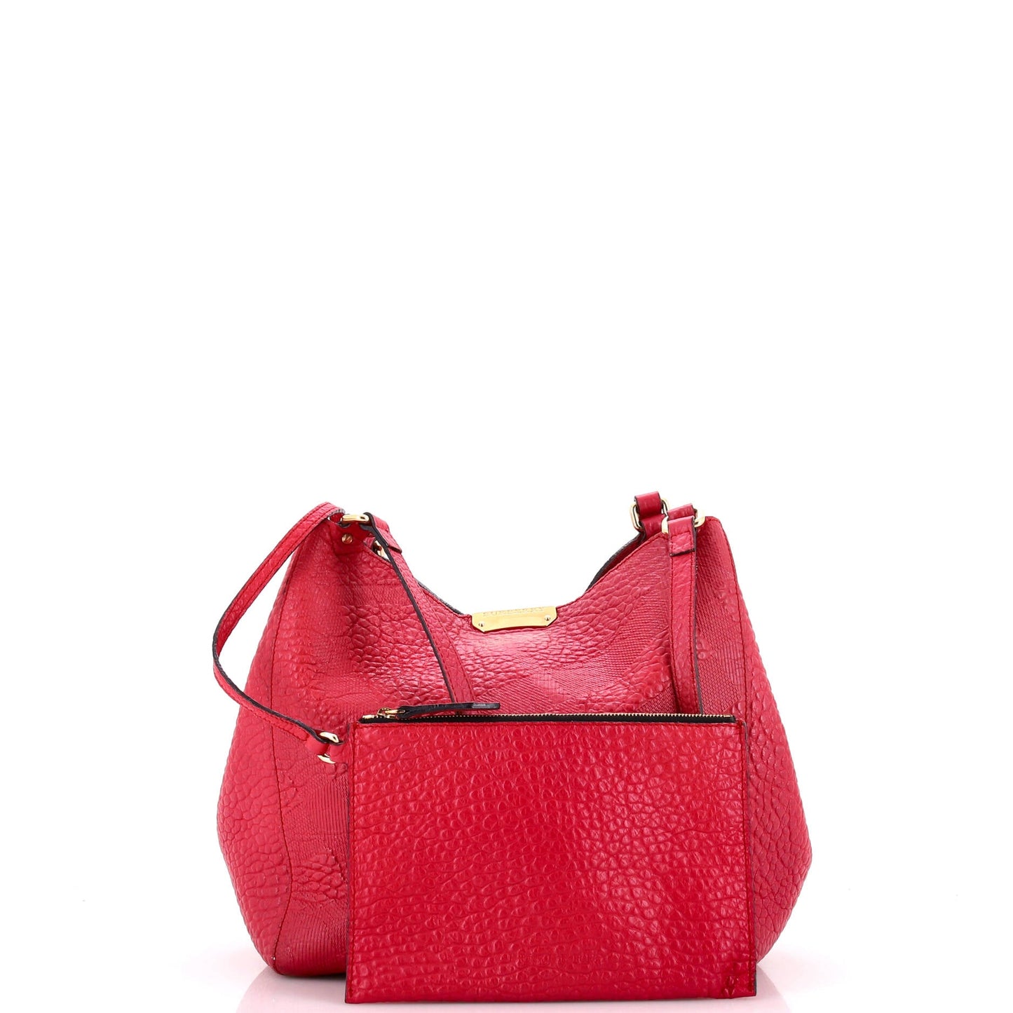 Canter Tote Check Embossed Leather Small