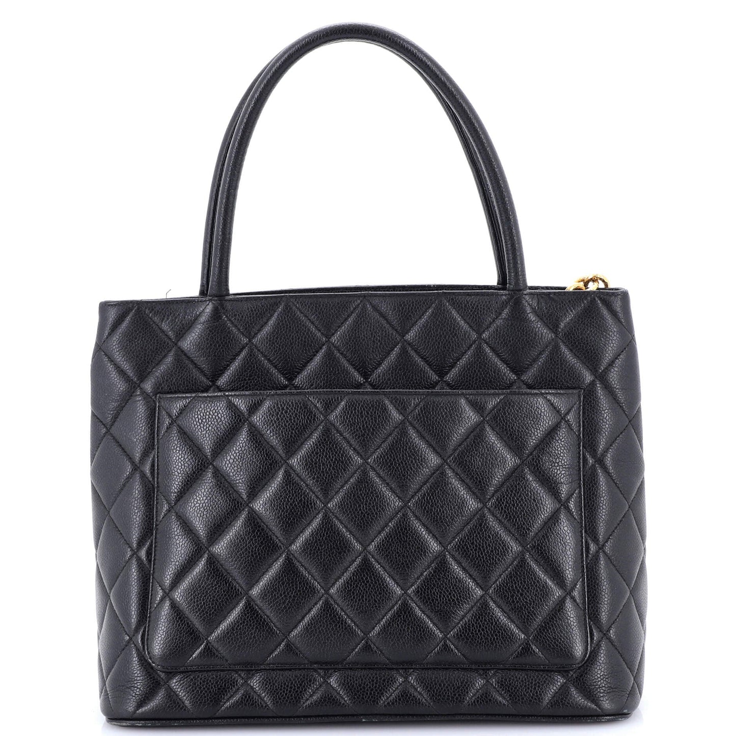 Medallion Tote Quilted Caviar