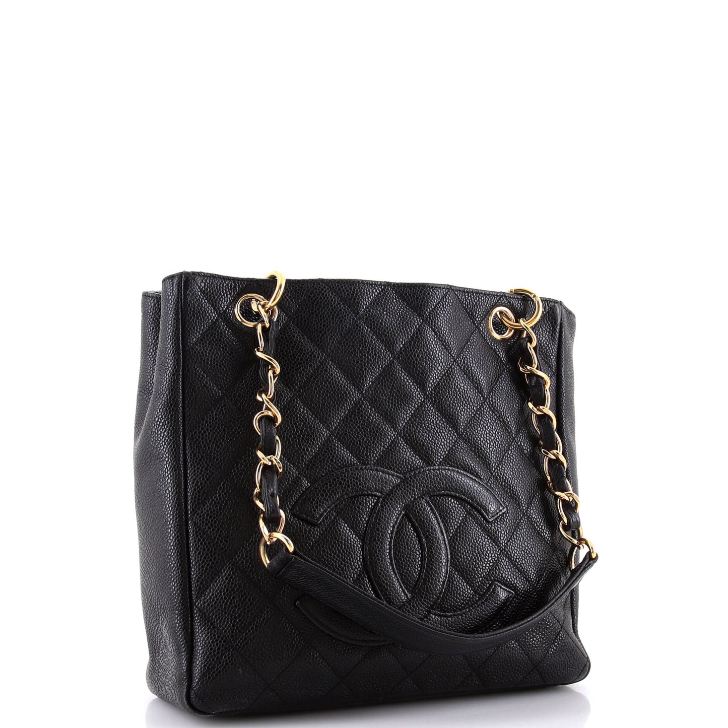 Petite Shopping Tote Quilted Caviar