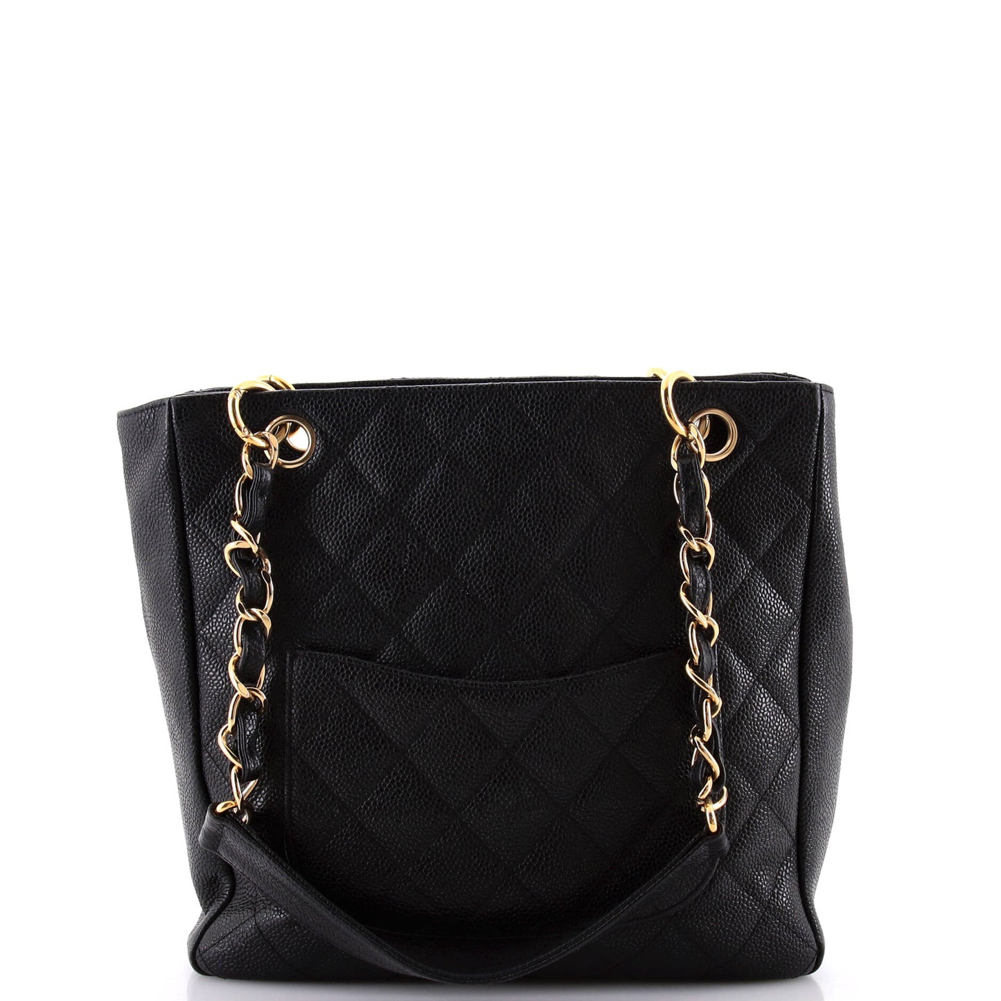 Petite Shopping Tote Quilted Caviar