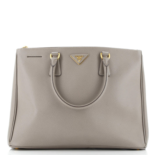 Double Zip Lux Tote Saffiano Leather Large