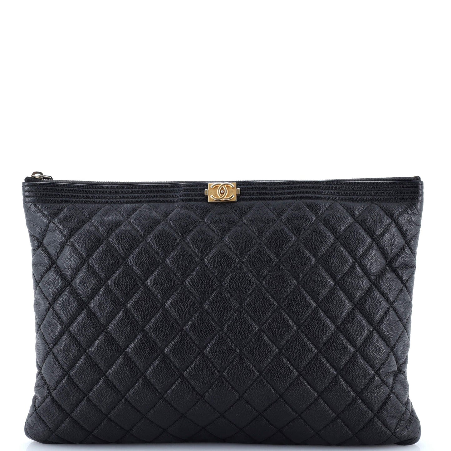 Boy O Case Clutch Quilted Caviar Large