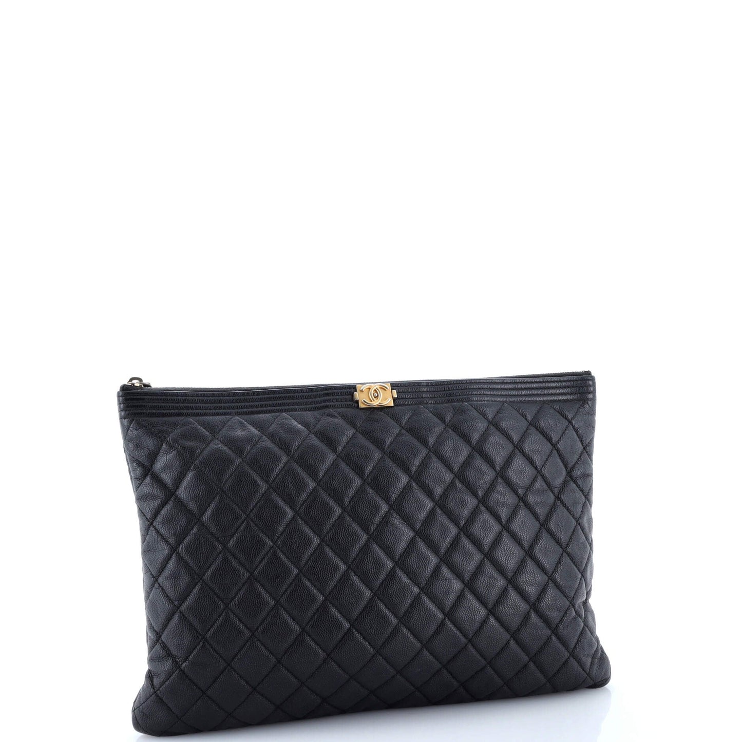Boy O Case Clutch Quilted Caviar Large