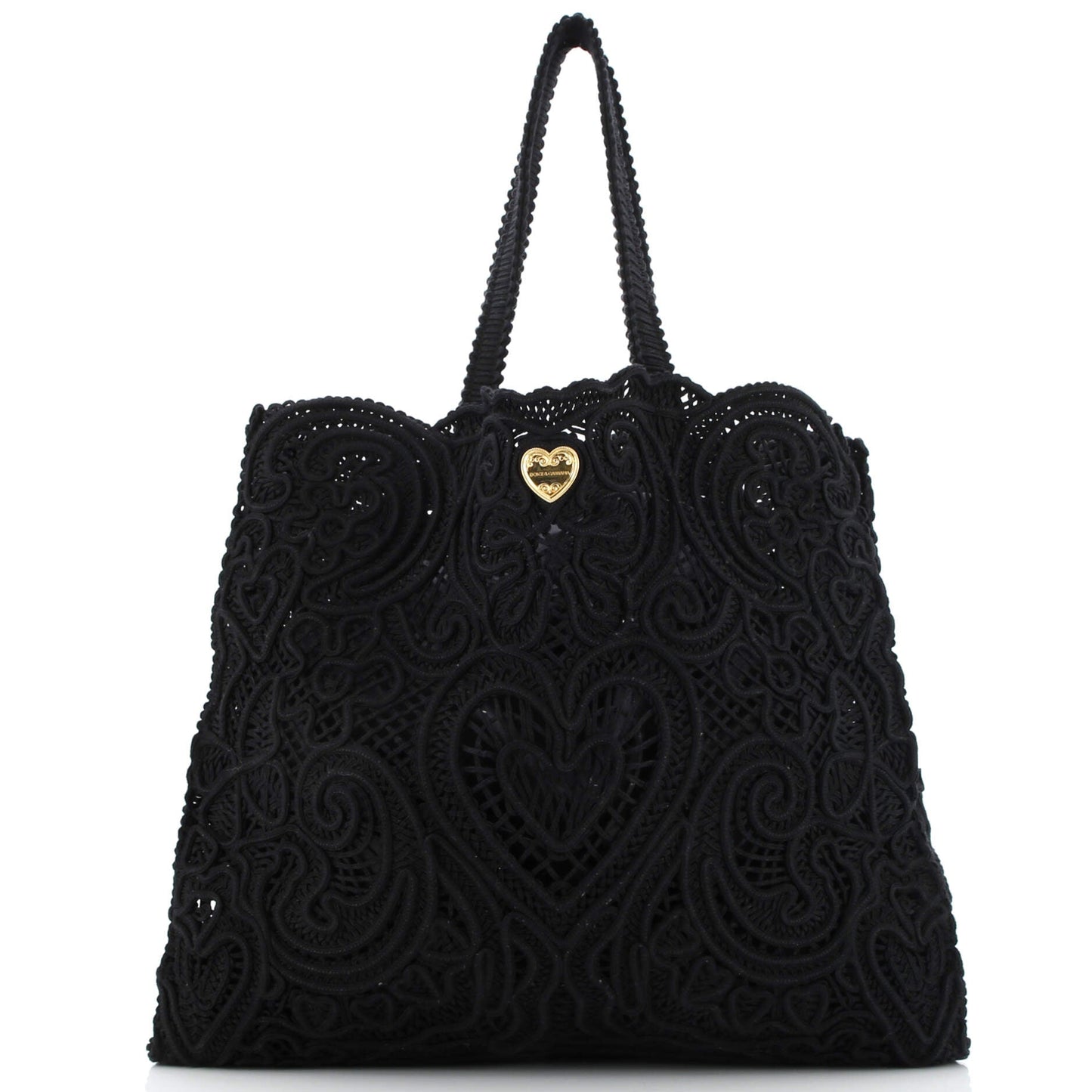 Beatrice Tote Bag Crochet Lace Jacquard Large