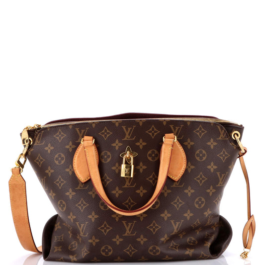 Flower Zipped Tote Monogram Canvas MM