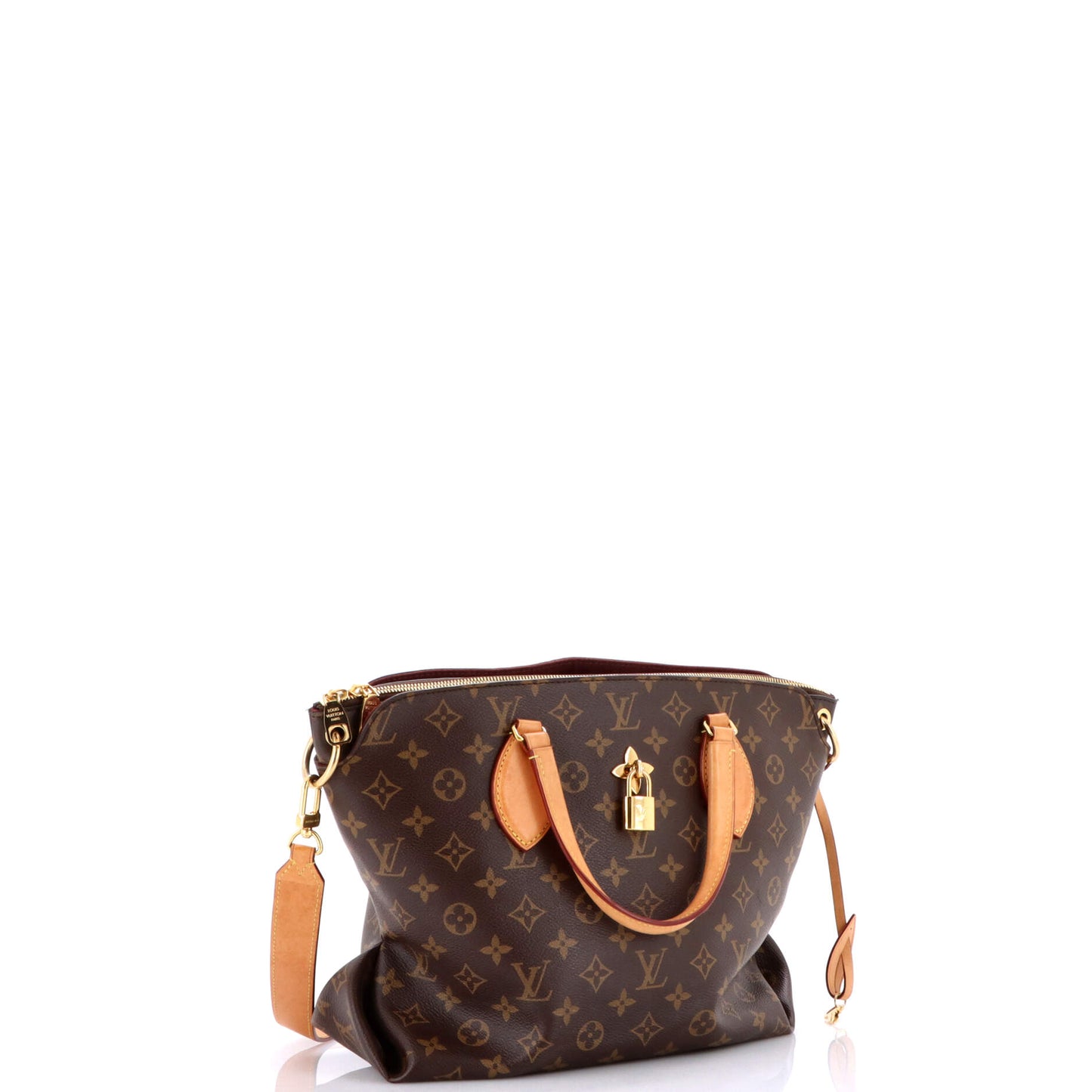 Flower Zipped Tote Monogram Canvas MM