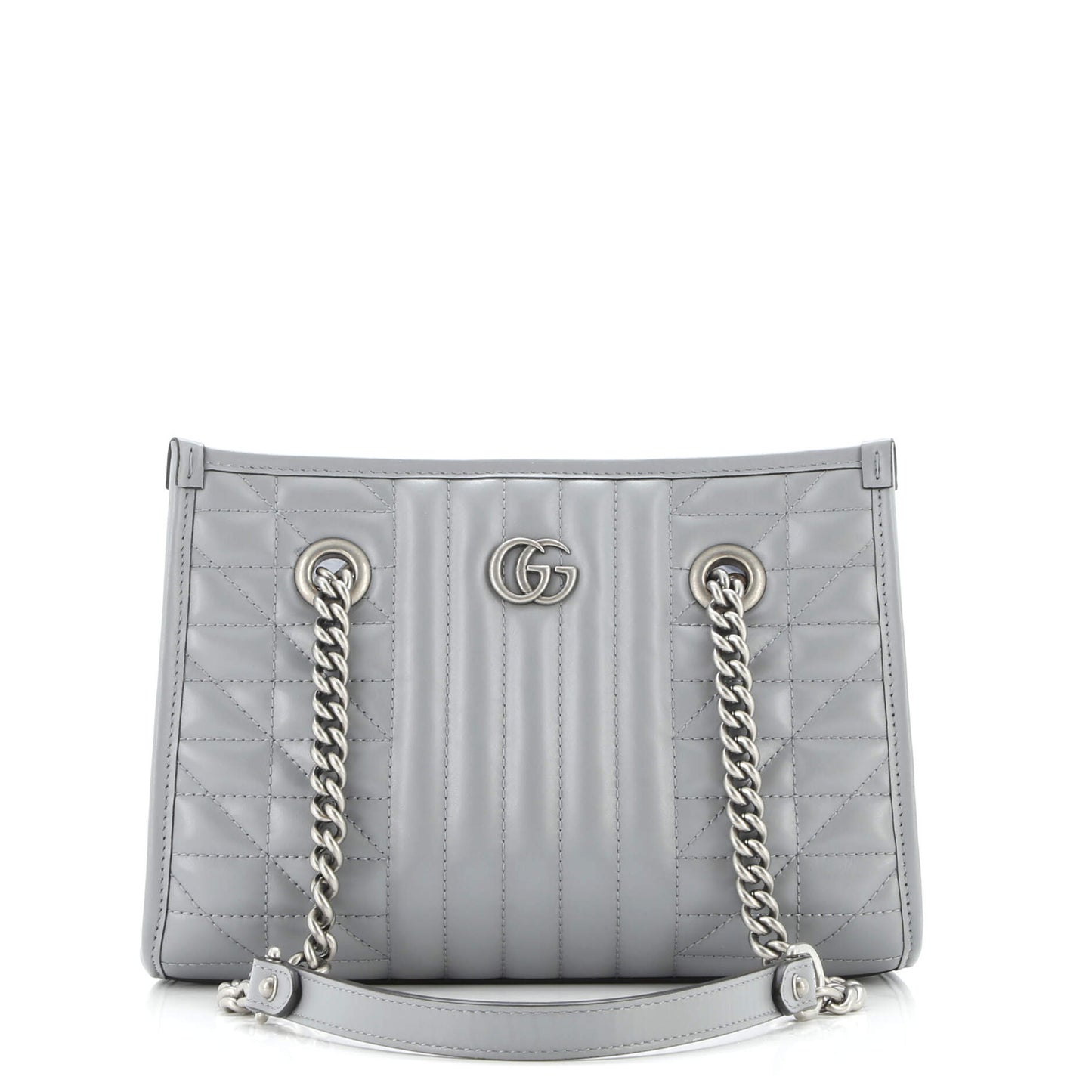 GG Marmont Aria Chain Shopping Tote Mixed Matelasse Leather Small