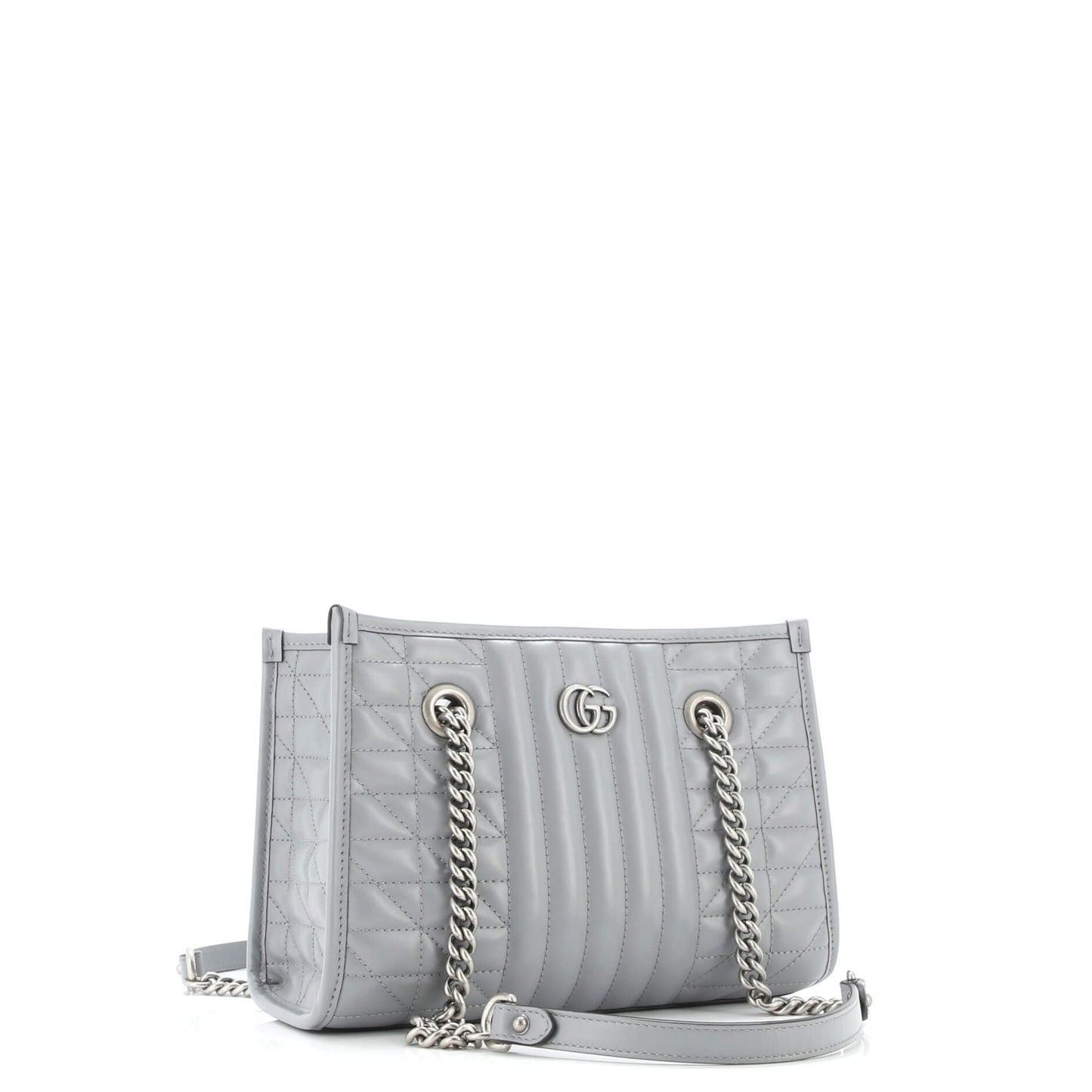 GG Marmont Aria Chain Shopping Tote Mixed Matelasse Leather Small