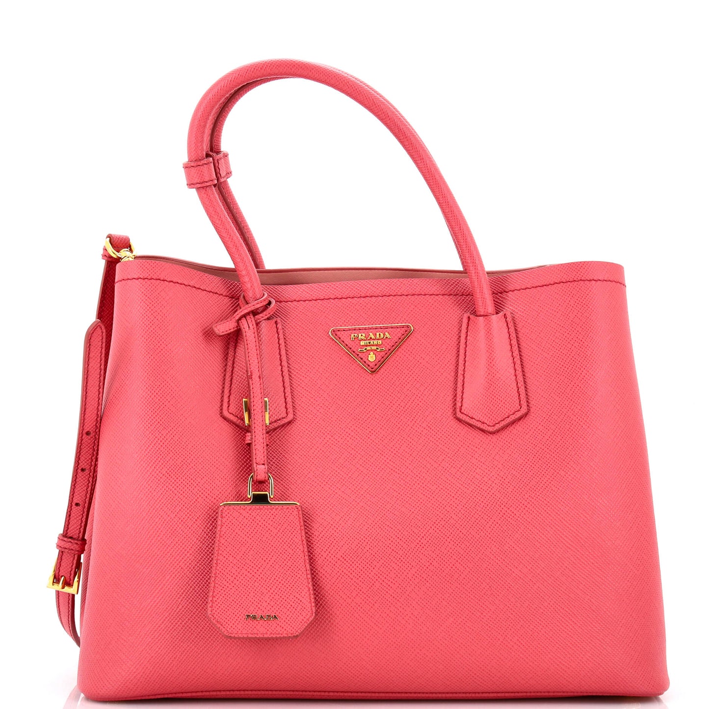 Cuir Double Tote Saffiano Leather Medium