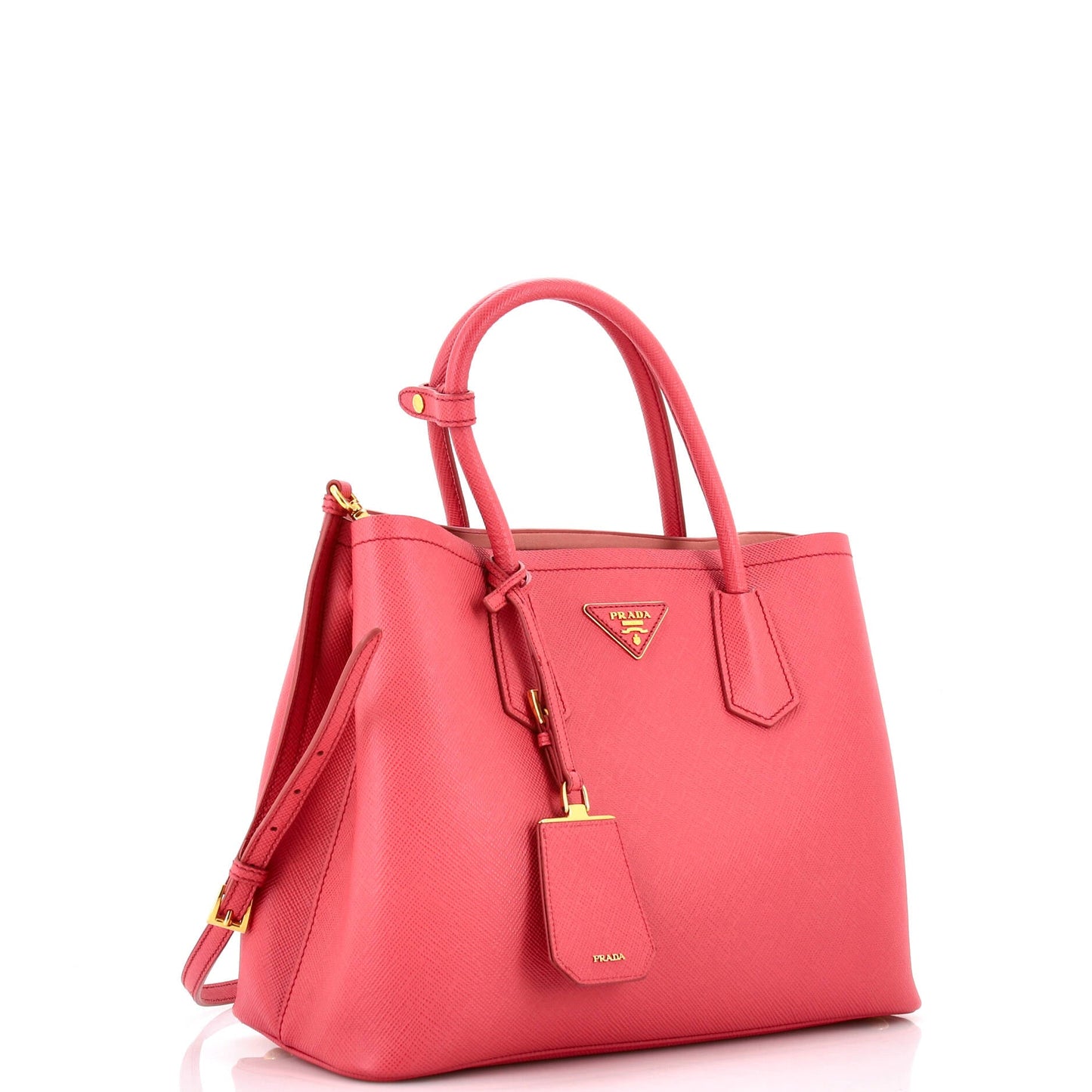 Cuir Double Tote Saffiano Leather Medium