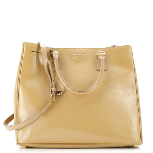 Lux Open Tote Vernice Saffiano Leather Tall