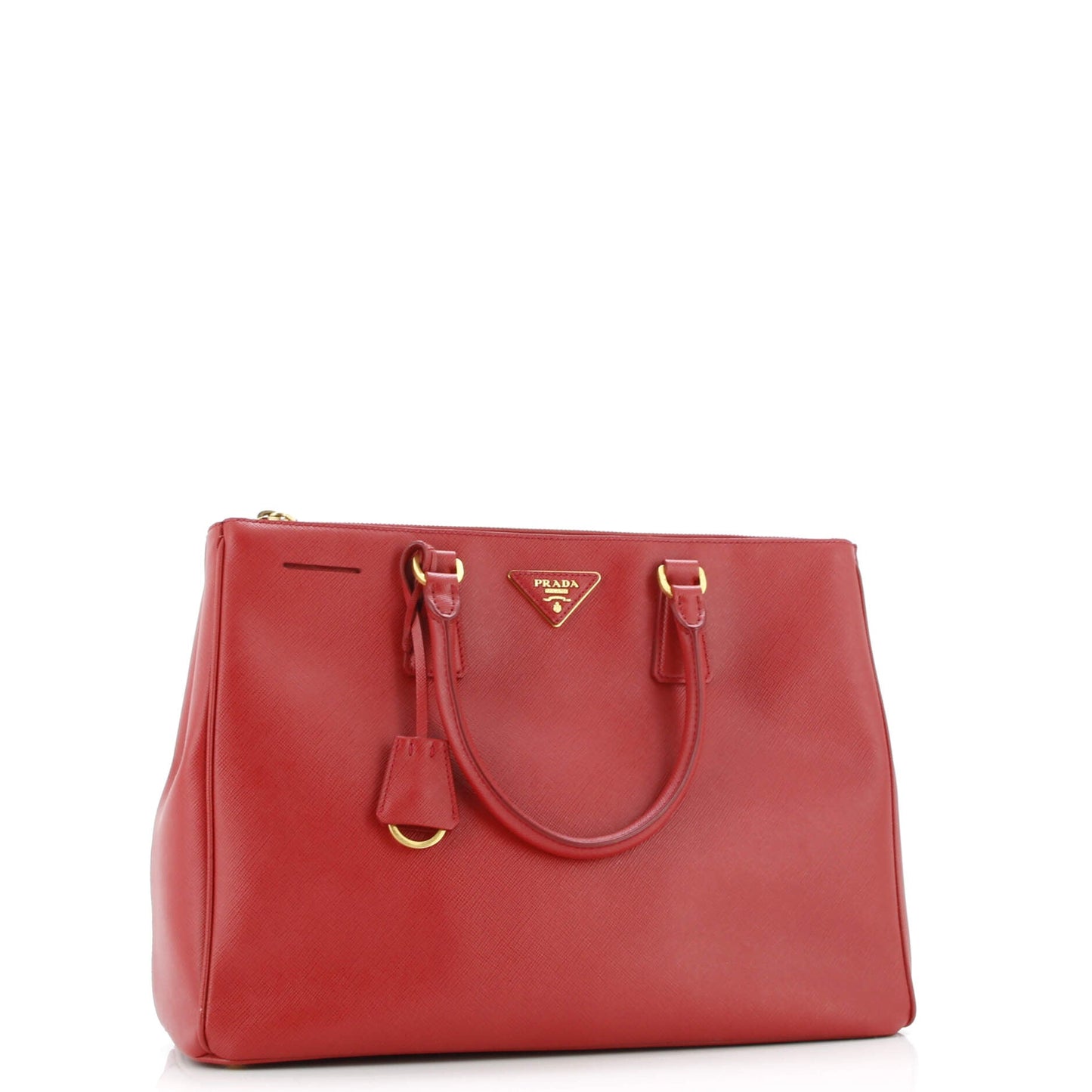 Double Zip Lux Tote Saffiano Leather Large